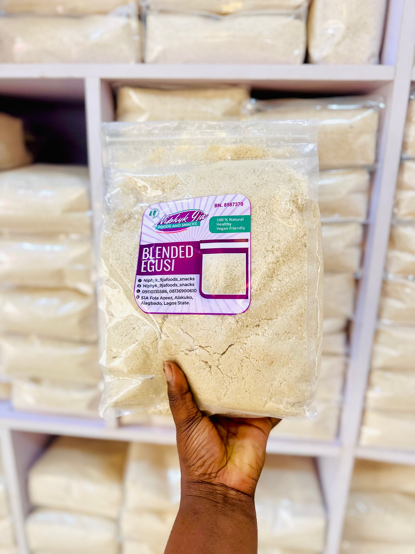 1 paint Blended Hand-Peel Egusi